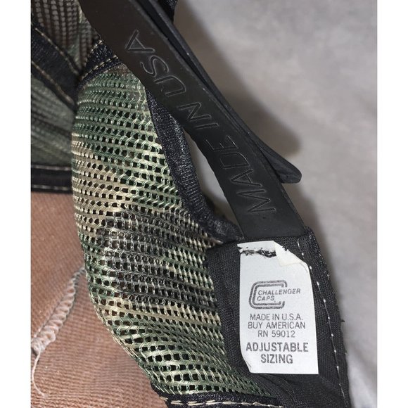 Vintage Challenger Cap PATCH Dean Saf T Bilt Tires Mesh Snapback CAMOUFLAGE USA - Picture 8 of 8